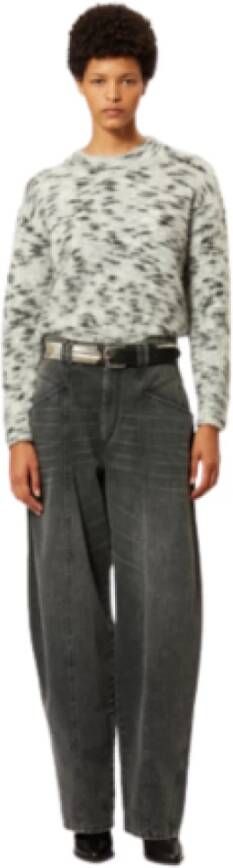 Isabel marant Morena Trui Kleur: Whbk-White Black Meerkleurig Dames