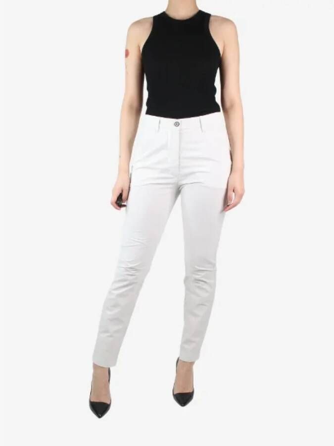 Isabel Marant Pre-owned Witte broek met hoge taille van katoen Wit Dames