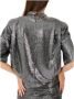 Isabel marant Zilveren Top met Hoge Hals Korte Mouwen en Knoopsluiting Gray Dames - Thumbnail 2