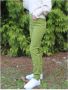 Islow Hoge Taille Slim Fit Katoenen Broek Green Dames - Thumbnail 1
