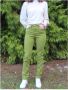 Islow Hoge Taille Slim Fit Katoenen Broek Green Dames - Thumbnail 4