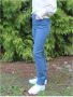Islow Malo Slim Hoge Taille Katoenen Broek Blue Dames - Thumbnail 1