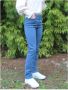 Islow Malo Slim Hoge Taille Katoenen Broek Blue Dames - Thumbnail 3