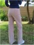 Islow Manon Wijde Broek met Knoopsluiting Beige Dames - Thumbnail 2