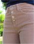 Islow Manon Wijde Broek met Knoopsluiting Beige Dames - Thumbnail 5