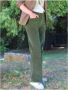 Islow Manon Wijde Broek met Knoopsluiting Green Dames - Thumbnail 3