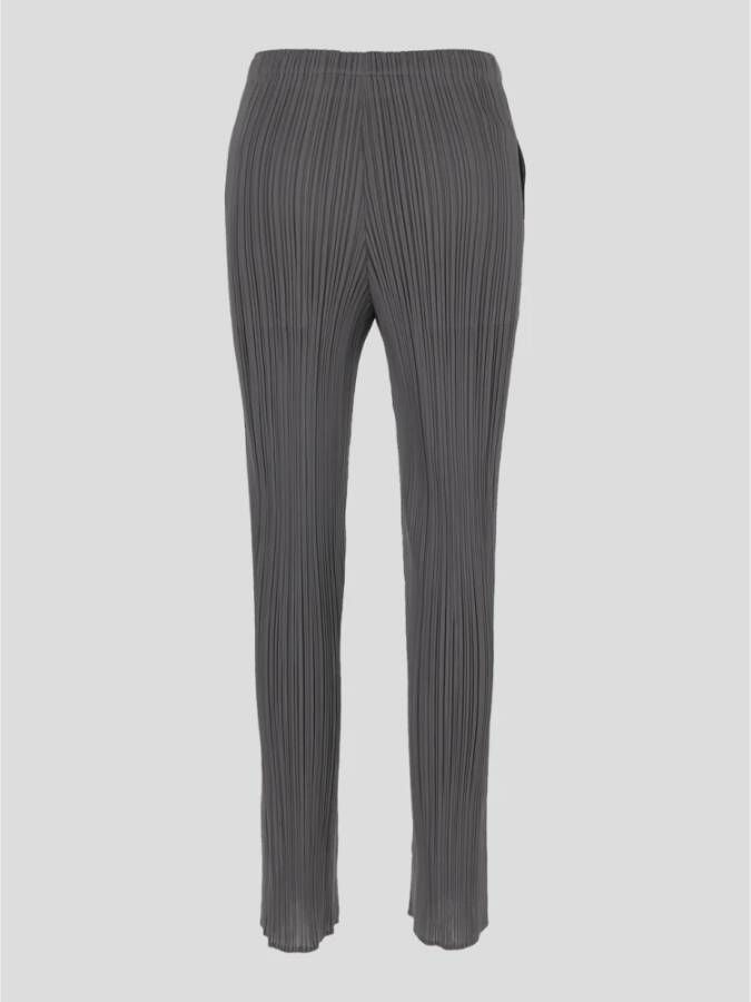 Issey Miyake Slim-fit Trousers Grijs Dames