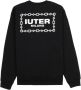 Iuter Zwarte Lichtgewicht Crewneck Sweatshirt Ketting Black Heren - Thumbnail 2