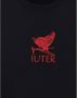 Iuter Zwarte Butterfly Crewneck Sweatshirt Lange Mouw Black Heren - Thumbnail 2