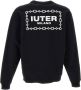 Iuter Zwarte Lichtgewicht Crewneck Sweatshirt Ketting Black Heren - Thumbnail 4
