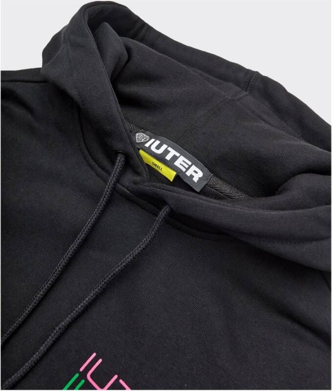 Iuter Zwarte Spine Skulls Hoodie Zwart Dames