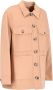 IVY OAK Wollen Jas Boxy Fit Knoopsluiting Beige Dames - Thumbnail 4