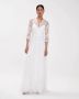 IVY OAK Elegante Kant V-Hals Bruidsjurk White Dames - Thumbnail 2