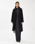 IVY OAK Losse wollen jas met riem Zwart Dames - Thumbnail 2
