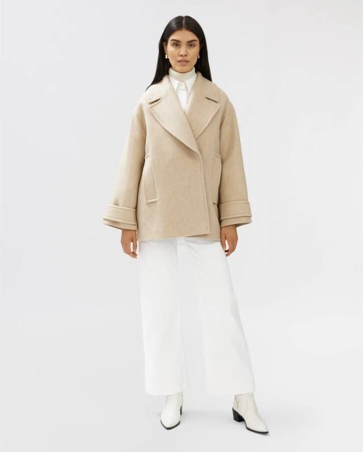 IVY OAK Oversized Sand Melange Jas Beige Dames