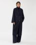 IVY OAK Midi Wollen Jas Knoopsluiting Oversized Blue Dames - Thumbnail 2