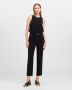 IVY OAK Zwarte Enkel Lengte Ritsbroek Black Dames - Thumbnail 2