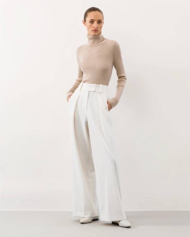 IVY OAK Wide Trousers Wit Dames