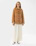 IVY OAK Wollen Jas Boxy Fit Knoopsluiting Beige Dames - Thumbnail 2