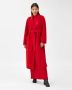 IVY OAK Wollen jas met riem en opgestikte zakken Rood Dames - Thumbnail 3