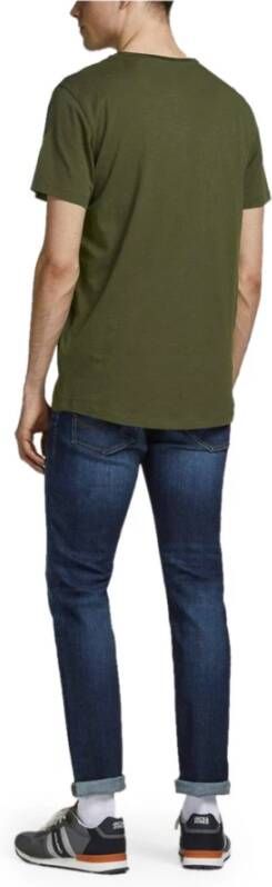 jack & jones Mannen Groene Effen T-shirt Groen Heren