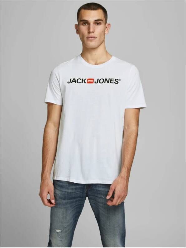 jack & jones T-shirt Corp Creweck Wit Heren