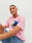 JACK & JONES ORIGINALS regular fit T-shirt JORTULUM met printopdruk roze - Thumbnail 4
