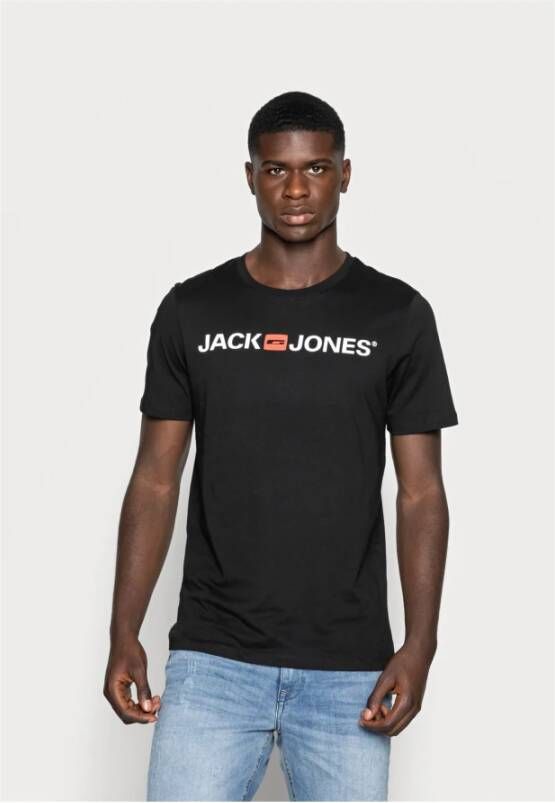 jack & jones T-Shirts Zwart Heren