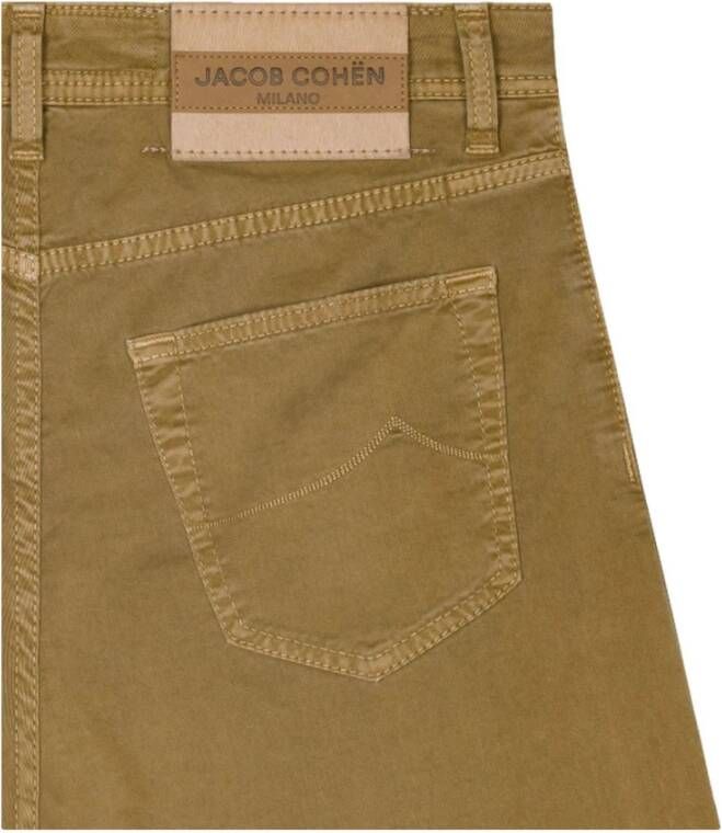 Jacob Cohën Donker Beige Bard Gabardine Jeans Perfecte Pasvorm en Stijl Beige Heren
