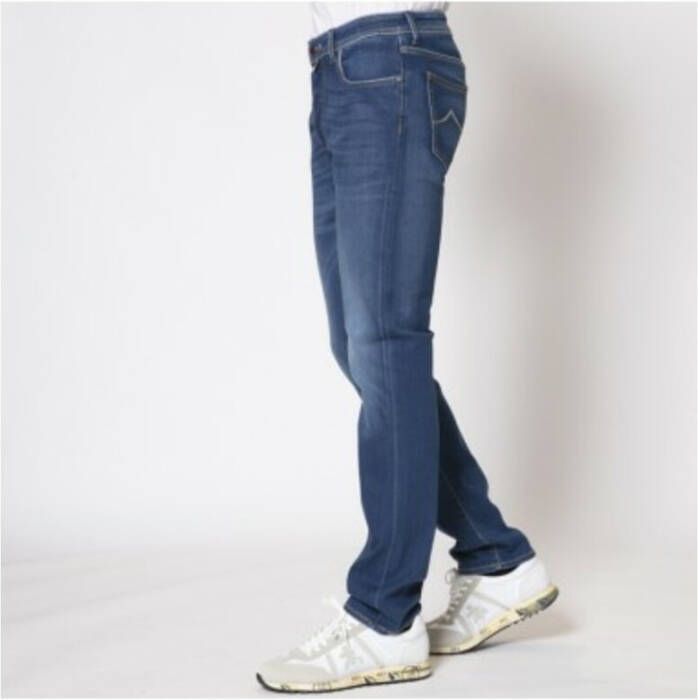 Jacob Cohën Geplateerde Jeans Blauw Heren