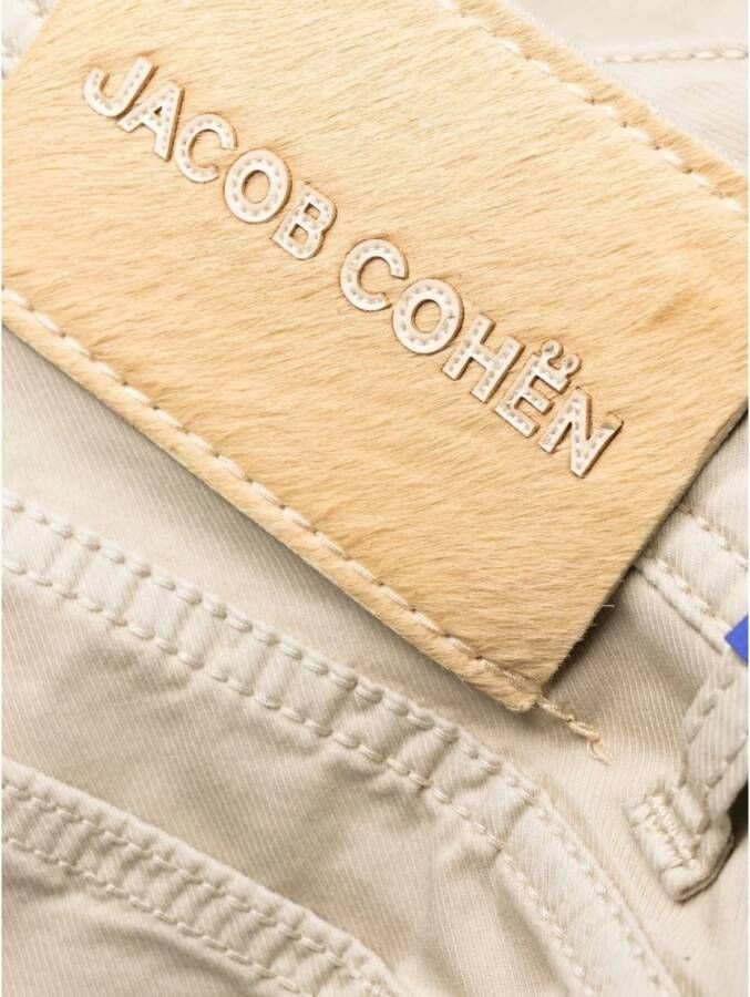 Jacob Cohën Slim-Fit Bard Gemengde Katoenen Broek Beige Heren