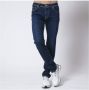 Jacob Cohën Slim Fit Navy Jeans met Gele Plooien Nick Model Blauw Heren - Thumbnail 2