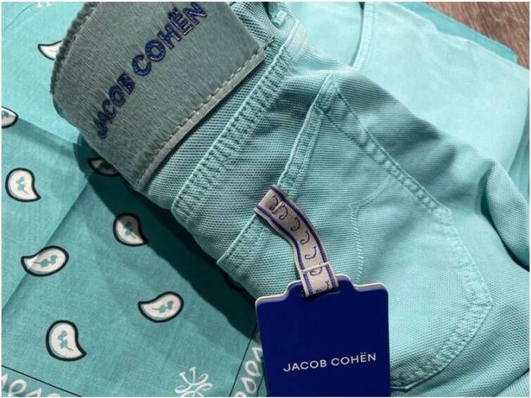 Jacob Cohën Slim-Fit Honingraat Groen Water Jeans Groen Heren