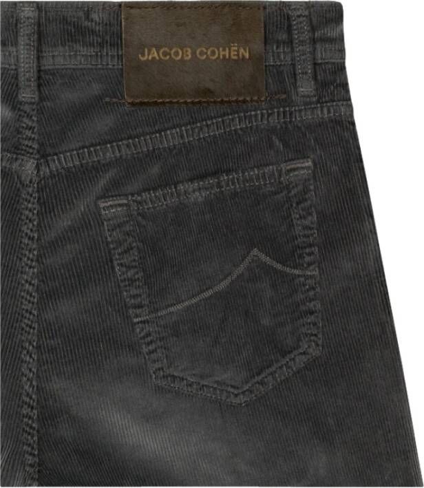 Jacob Cohën Luxe Grijze Corduroy Jeans Bard Model Grijs Heren