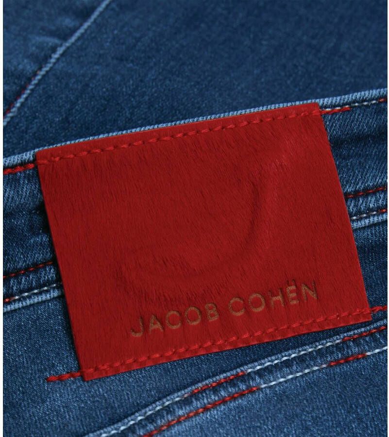 Jacob Cohën Luxe Indigo Stitch Straight Jeans Blauw Heren