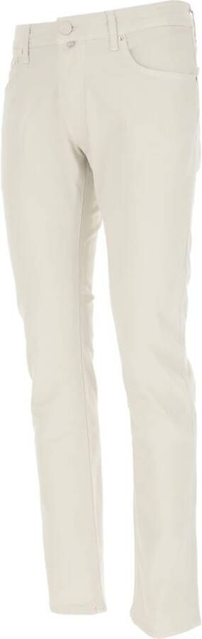 Jacob Cohën Slim-Fit Ivoor Broek Beige Heren