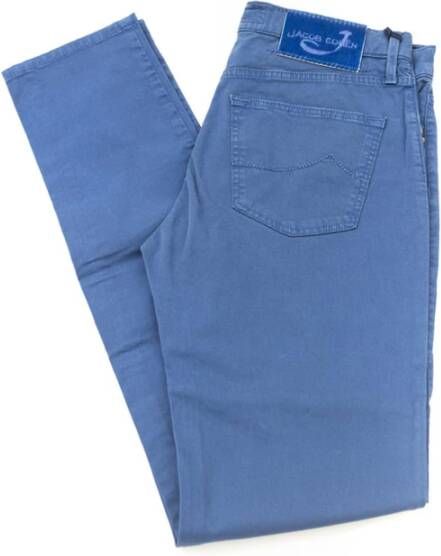 Jacob Cohën Slim Fit Jeans met Geborduurd Logo Blauw Dames