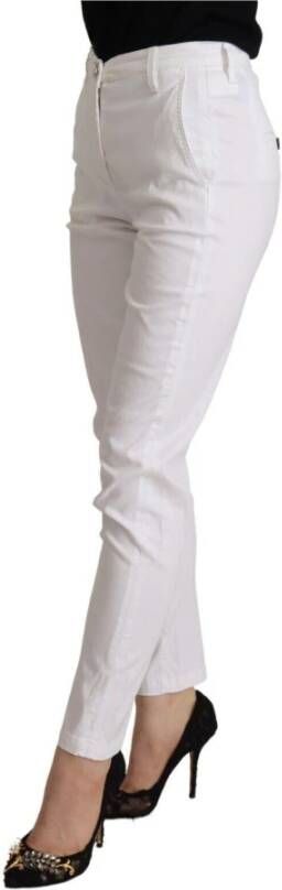 Jacob Cohën Slim-fit Witte Jeans met Logo Details Wit Dames