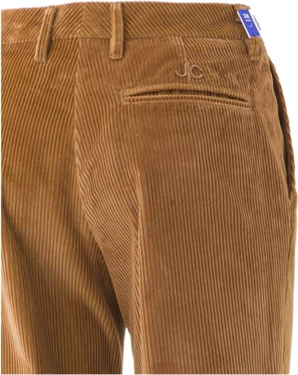 Jacob Cohën Corduroy Straight Leg Broek Bruin Dames