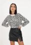 Jacqueline de Yong Dames trui met dierenprint en oversized schouders Grijs Dames - Thumbnail 2