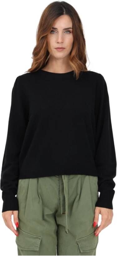 Jacqueline de Yong Round-neck Knitwear Zwart Dames