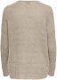 Jacqueline de Yong Beige Gebreide Trui met Lange Mouwen Beige Dames - Thumbnail 5