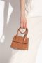 Jacquemus Crossbody bags Le Chiquito Noeud Coiled handbag in cognac - Thumbnail 5