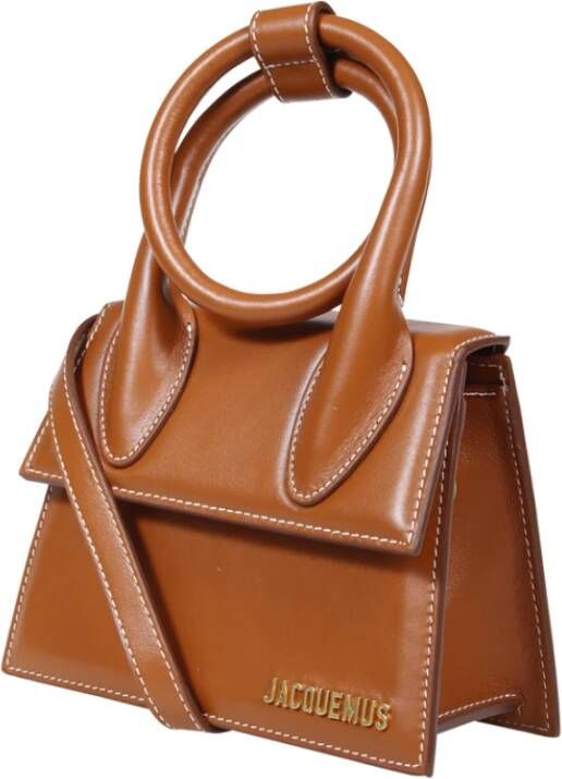 Jacquemus 811 Lichtbruine Strik Tas Bruin Dames