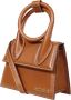 Jacquemus Crossbody bags Le Chiquito Noeud Coiled handbag in cognac - Thumbnail 2
