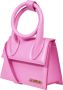 Jacquemus Opgerolde Leren Handtas met Uitschuifbaar Handvat Pink Dames - Thumbnail 2