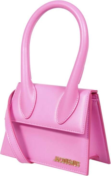 Jacquemus Neon Pink Chiquito Moyen Tas Roze Dames