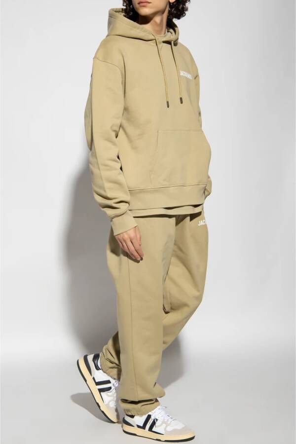 Jacquemus Hoodie with logo Groen Heren
