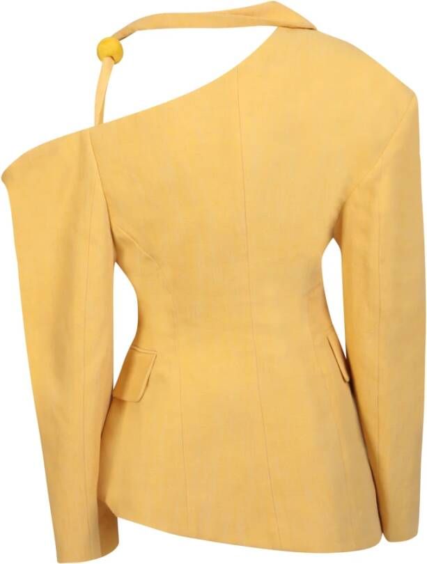Jacquemus Gele Asymmetrische Damesjas Geel Dames