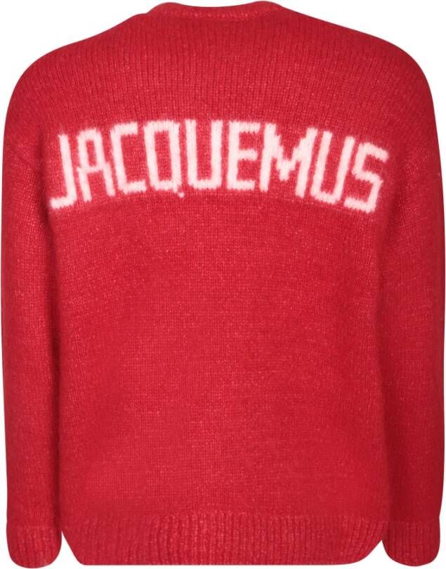 Jacquemus Rode Gebreide Trui met Logo Rood Dames